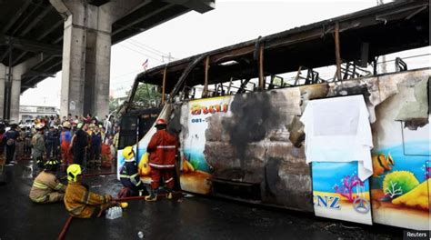 More than 20 children feared dead in Thailand bus crash .